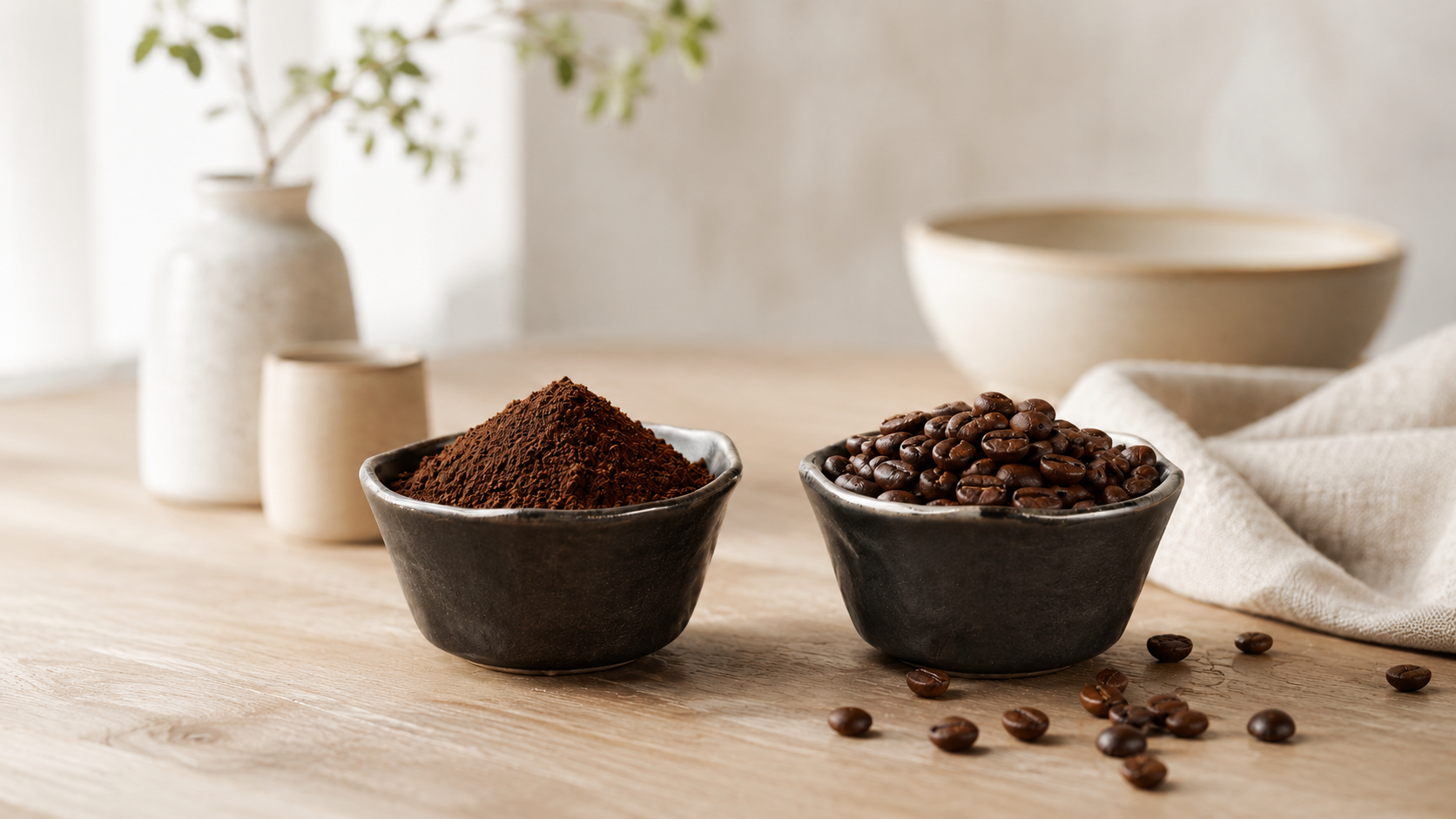 Specialty coffee and whole bean selections for home brewing