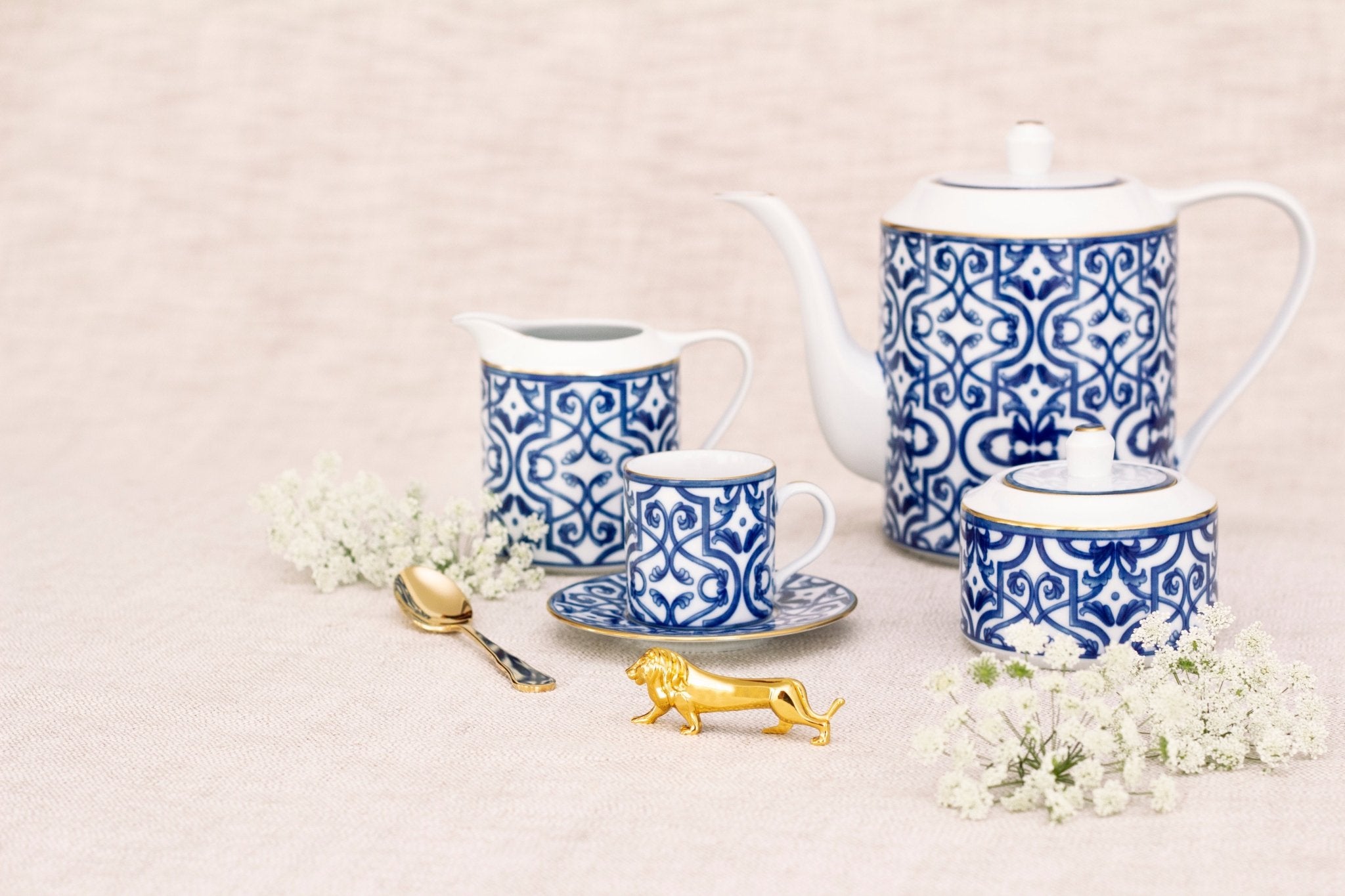 Blue Legacy Espresso Cup + Saucer (Set of 4) - Cups & Drinkware | Altohaus