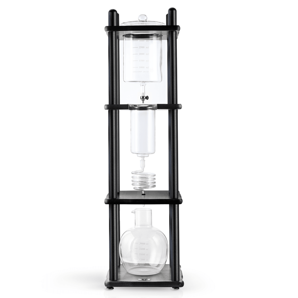 Yama Glass Cold Brew Tower – Black Straight Frame – 25 Cup (100 oz) - Cold - Brewer | Altohaus