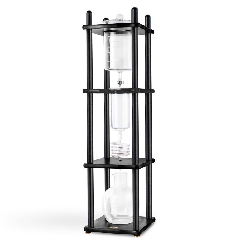 Yama Glass Cold Brew Tower – Black Straight Frame – 25 Cup (100 oz) - Cold - Brewer | Altohaus