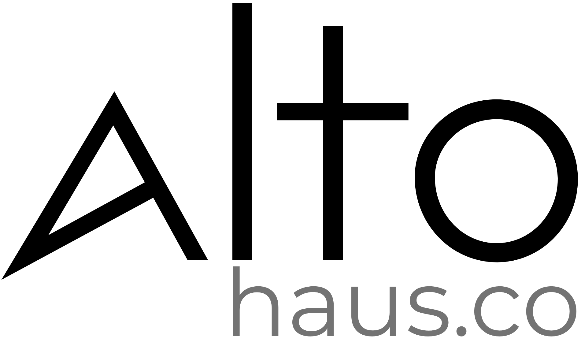Logo of Alto haus.co with a stylized 'A' and 'O' on a white background