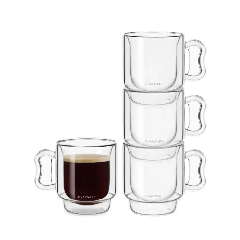 Double Wall Espresso Cups - 120ml/4oz - Cups & Drinkware | Altohaus