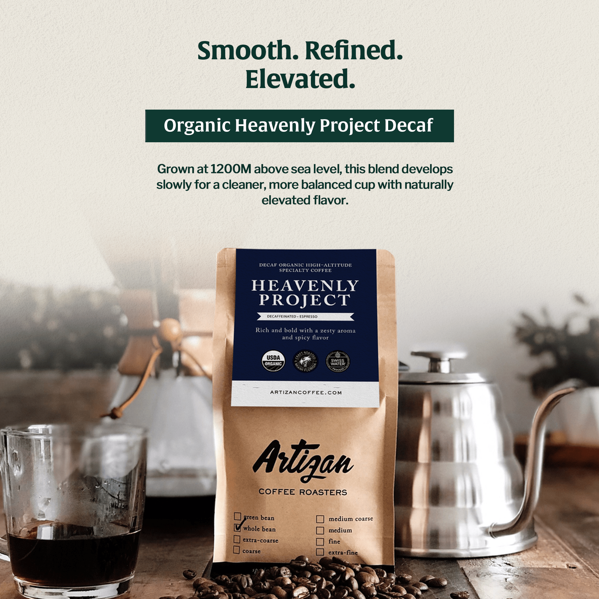 Organic Heavenly Project Decaf - High Altitude Blend - Beans & Ground | Altohaus