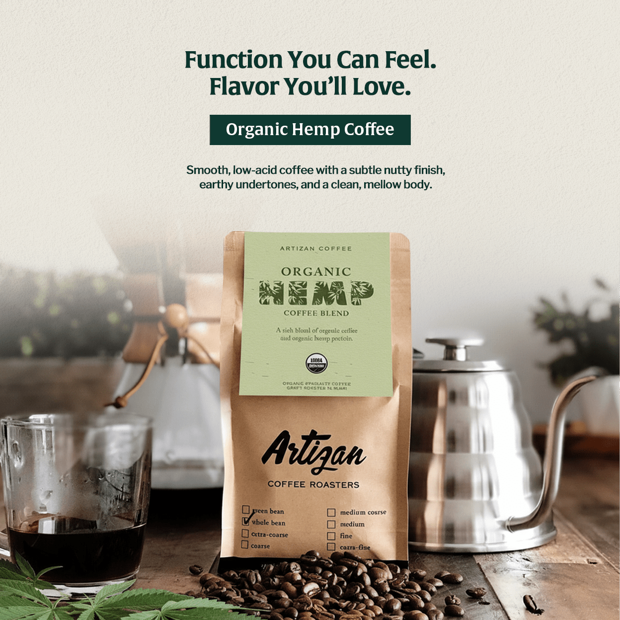 Organic Hemp Coffee Fusion - Beans & Ground | Altohaus
