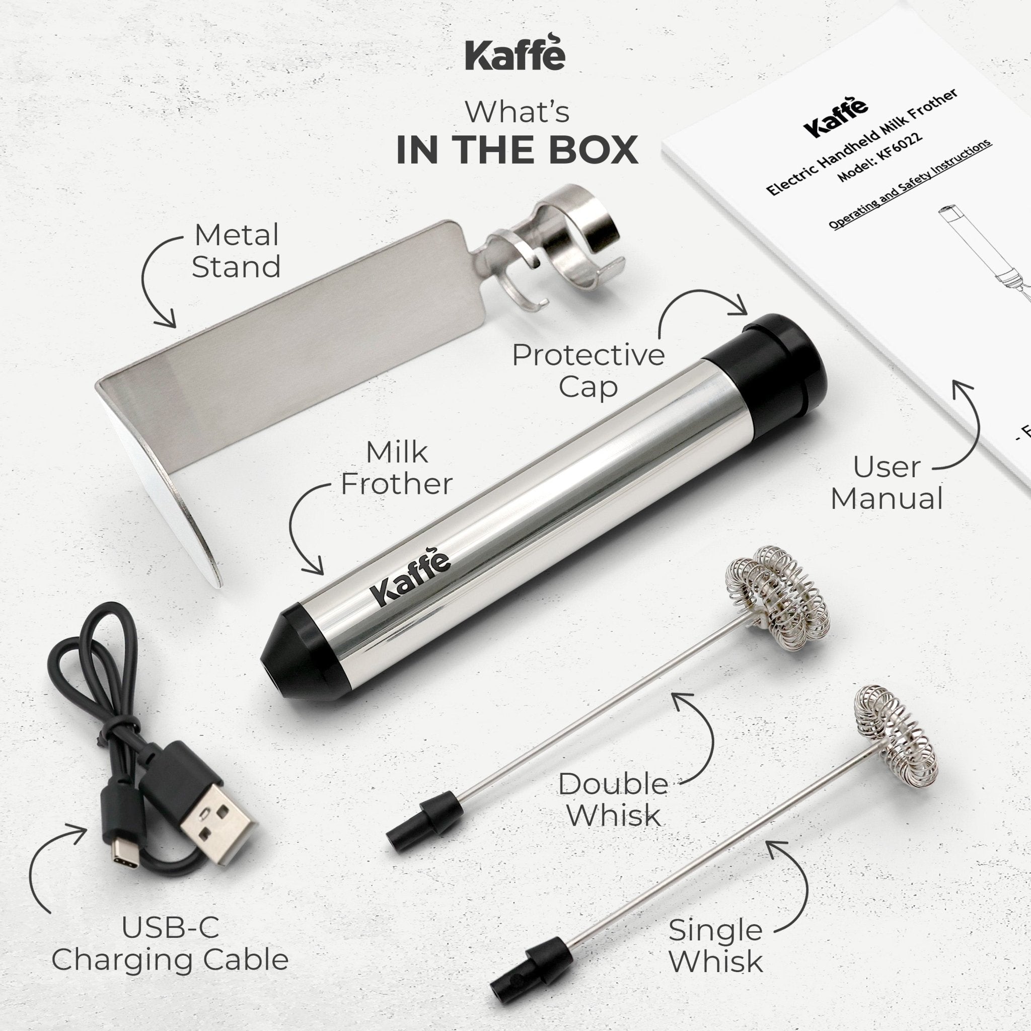 Handheld Milk Frother (USB Rechargeable), KF6022 - Milk Frothers | Altohaus
