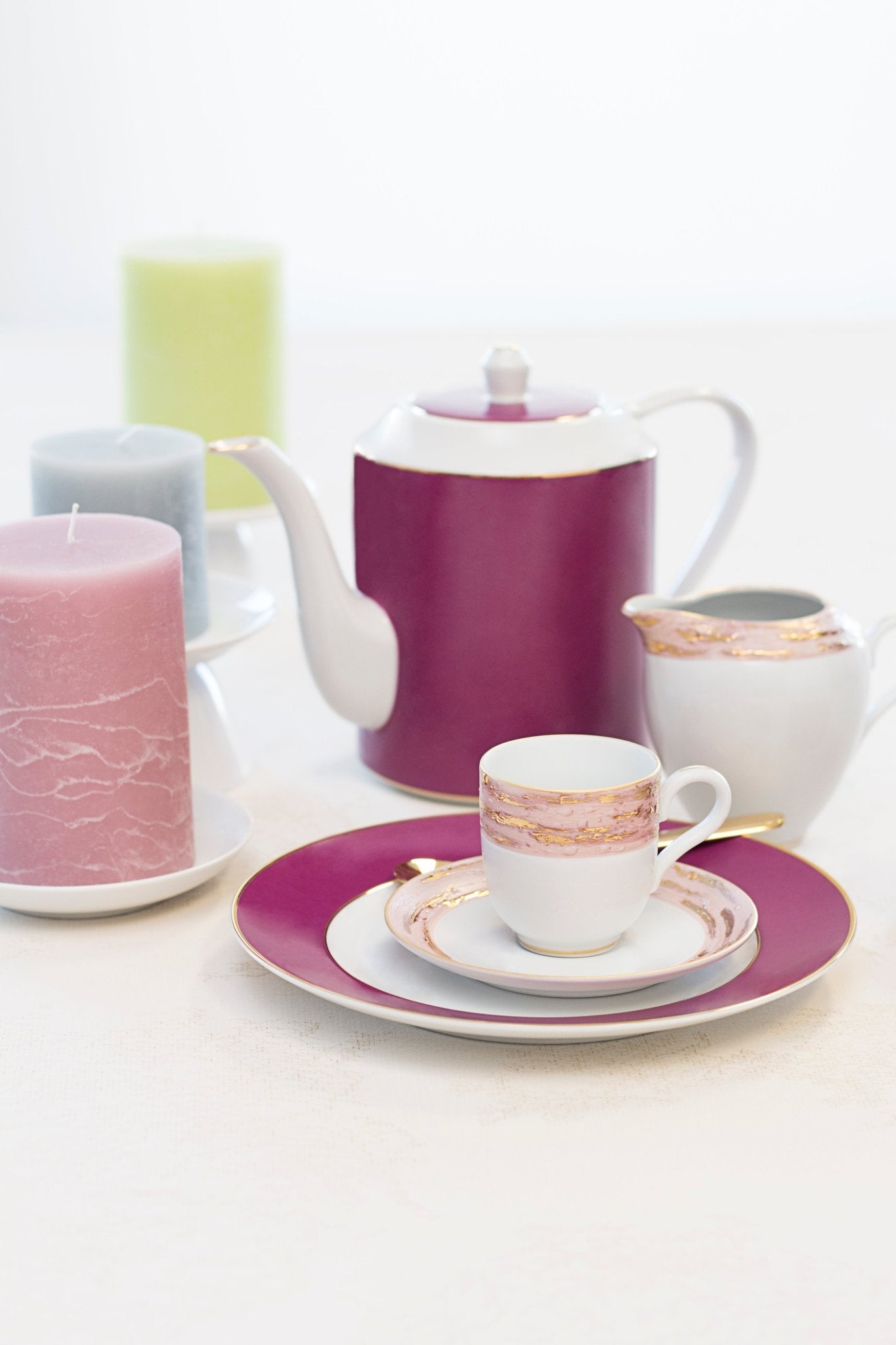 Violet Espresso Cup + Saucer (Set of 4) - Cups & Drinkware | Altohaus