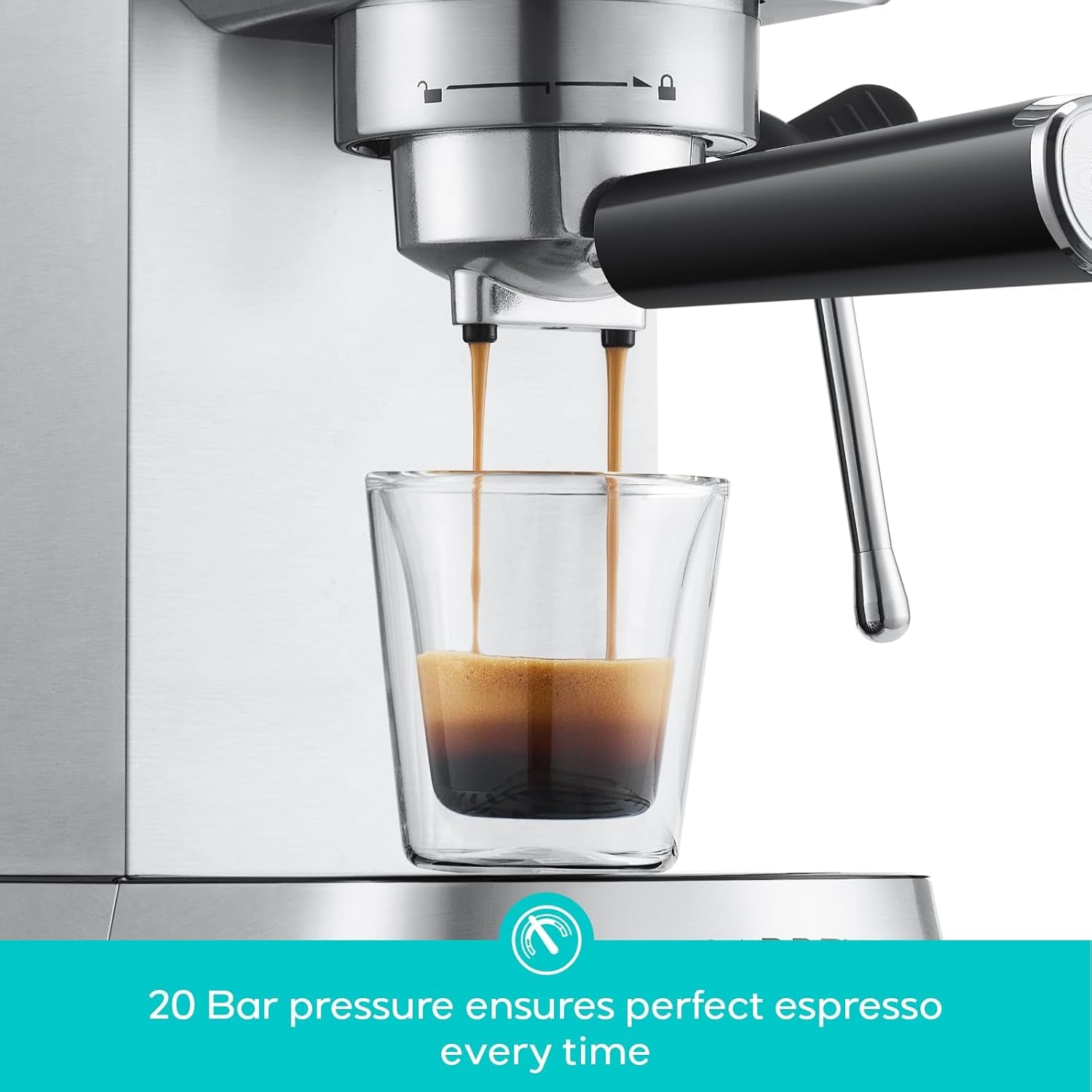 CASABREWS CM5418 Compact Espresso Machine - Silver - Espresso Machines | Altohaus