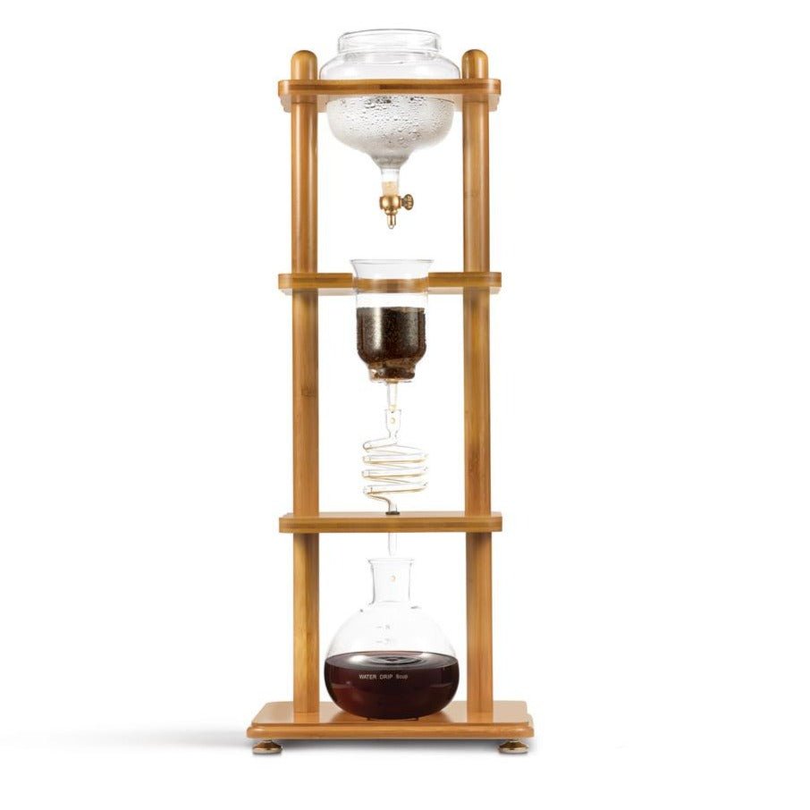 Yama Glass Cold Brew Tower – Bamboo Straight Frame – 6–8 Cup (32 oz) - Cold - Brewer | Altohaus