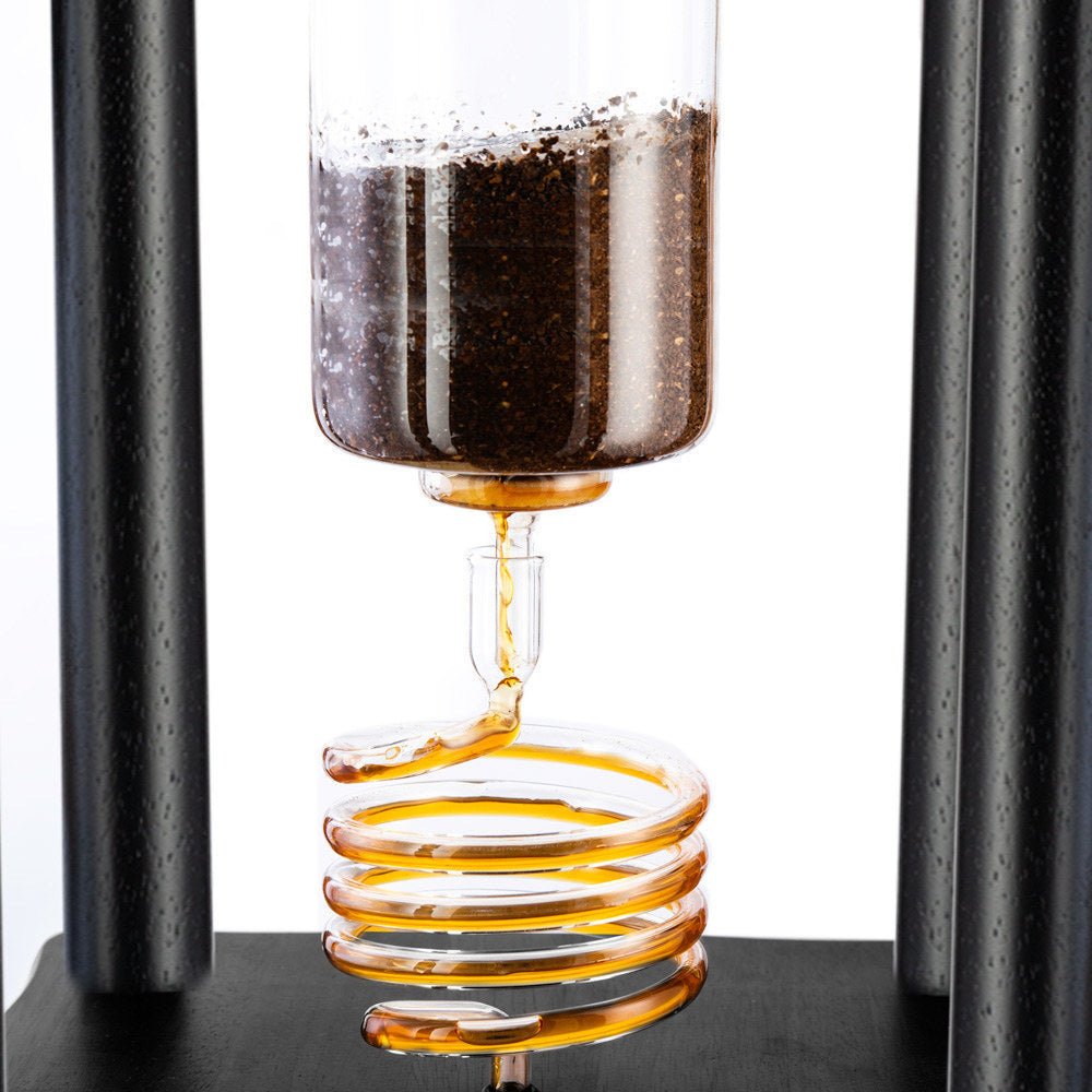 Yama Glass Cold Brew Tower – Black Straight Frame – 25 Cup (100 oz) - Cold - Brewer | Altohaus