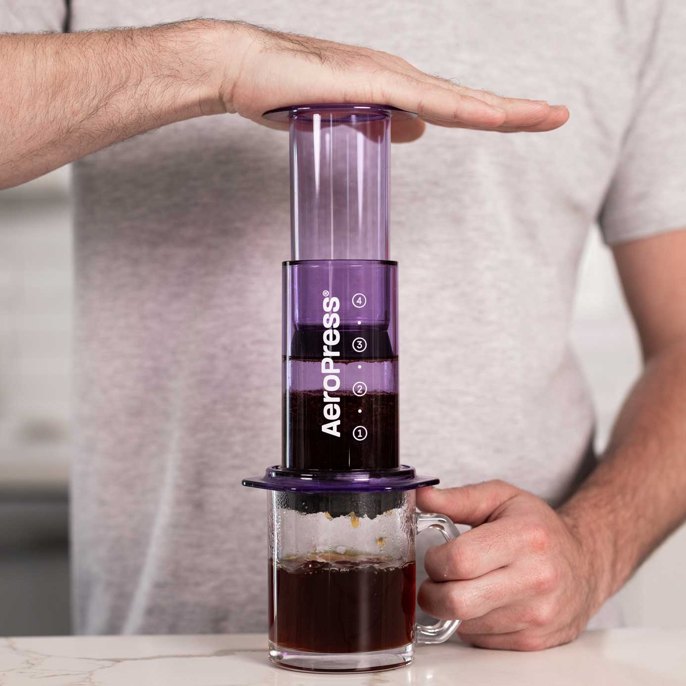 AeroPress Clear Coffee Maker - Purple - Coffee Brewer | Altohaus