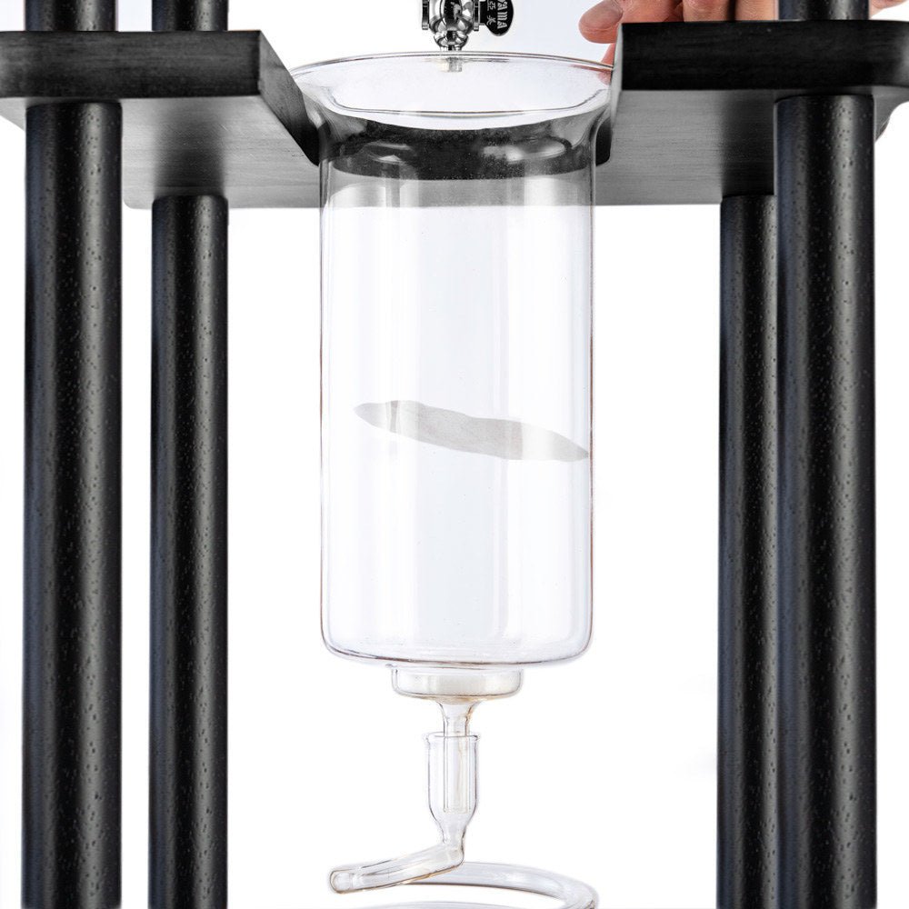 Yama Glass Cold Brew Tower – Black Straight Frame – 25 Cup (100 oz) - Cold - Brewer | Altohaus