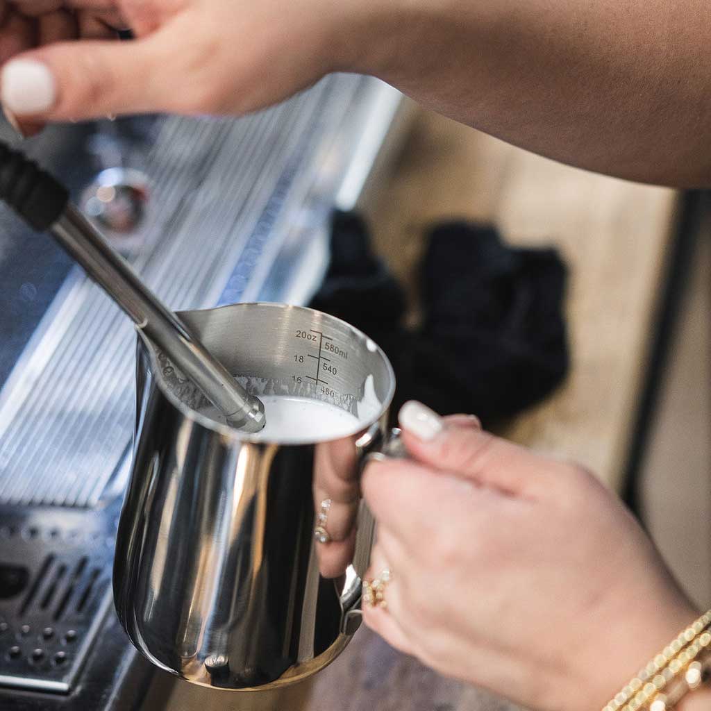 Barista Basics Milk Frothing Pitcher, 12oz, Silver - Frothers & Steamers | Altohaus