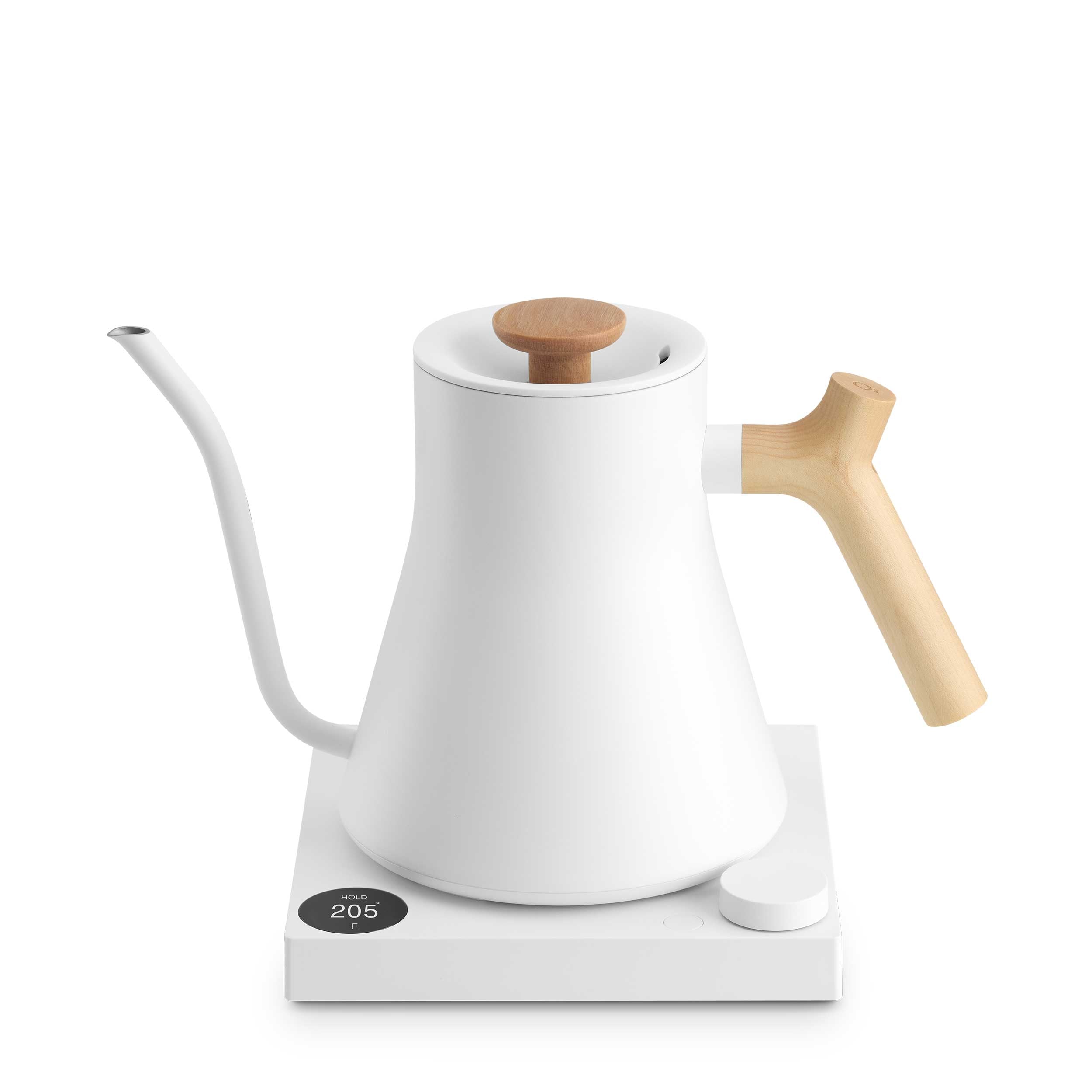 Fellow Stagg EKG Pro Electric Kettle - Matte White w/ Maple - Brewers & Pour - Over | Altohaus