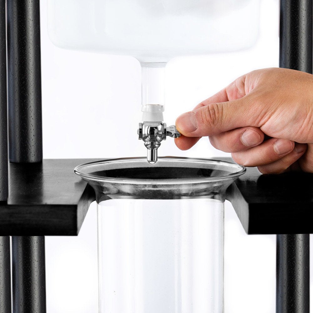 Yama Glass Cold Brew Tower – Black Straight Frame – 25 Cup (100 oz) - Cold - Brewer | Altohaus