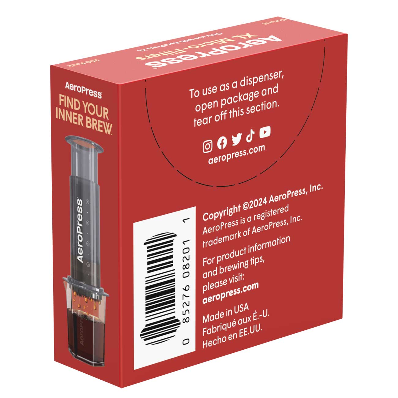 AeroPress XL Natural Paper Micro - Filters (200 ct) - Paper Filter | Altohaus