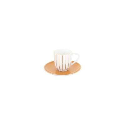 Golden Orbit Espresso Cup + Saucer (Set of 4) - Cups & Drinkware | Altohaus