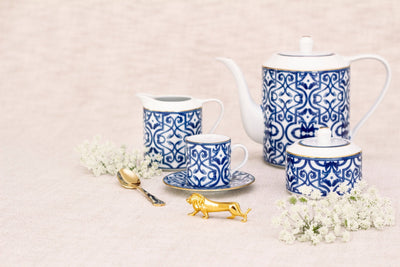 Blue Legacy Espresso Cup + Saucer (Set of 4) - Cups & Drinkware | Altohaus