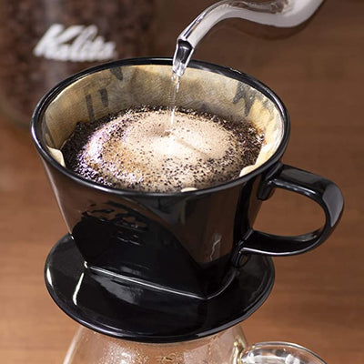 Kalita Style 102 Ceramic Coffee Dripper - Black - Pour - Over Dripper | Altohaus
