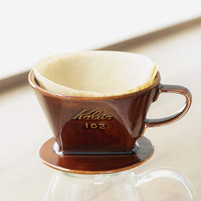 Kalita Style 102 Ceramic Coffee Dripper - Brown - Pour - Over Dripper | Altohaus
