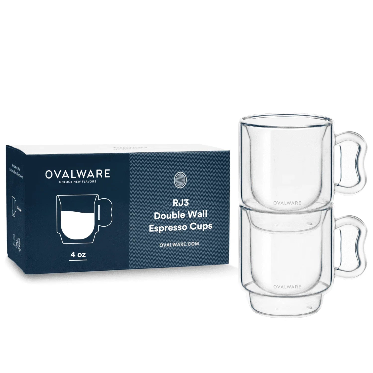 Double Wall Espresso Cups - 120ml/4oz - Cups & Drinkware | Altohaus