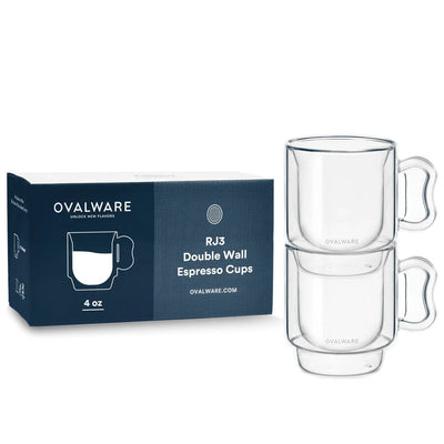 Double Wall Espresso Cups - 120ml/4oz - Cups & Drinkware | Altohaus