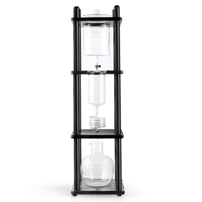 Yama Glass Cold Brew Tower – Black Straight Frame – 25 Cup (100 oz) - Cold - Brewer | Altohaus