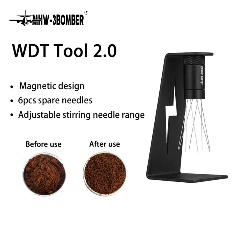 Adjustable WDT Espresso Distribution Tool - Magnetic Stand - Coffee Accessories | Altohaus