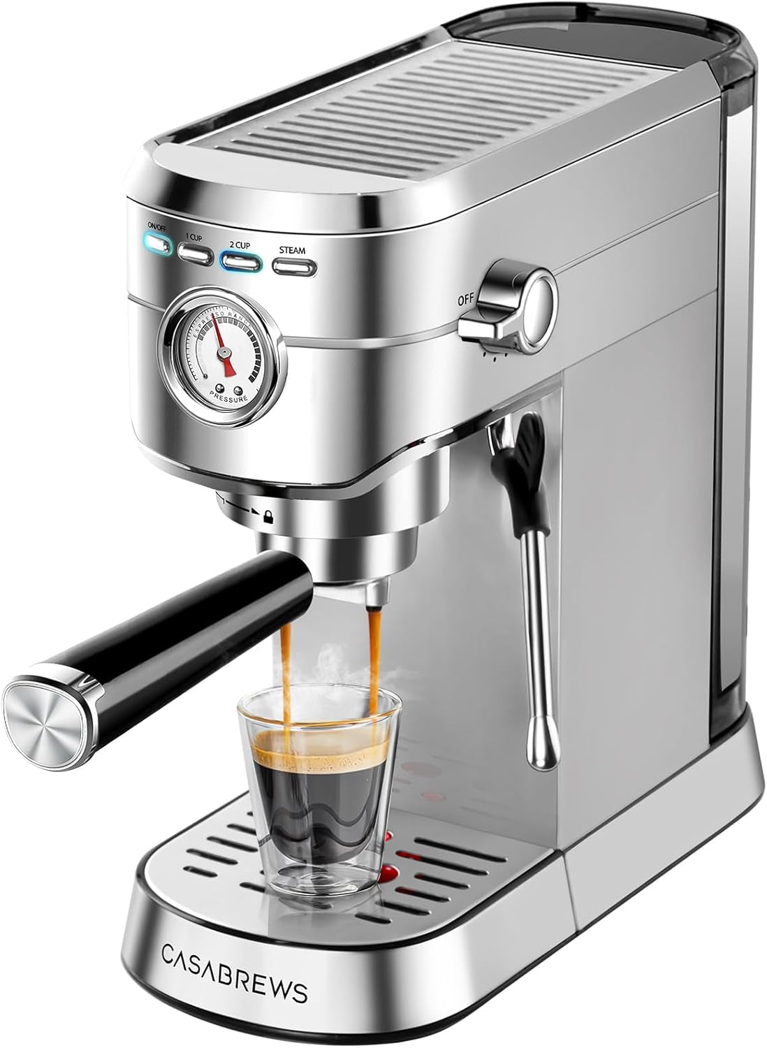 CASABREWS CM5418 Compact Espresso Machine - Silver - Espresso Machines | Altohaus