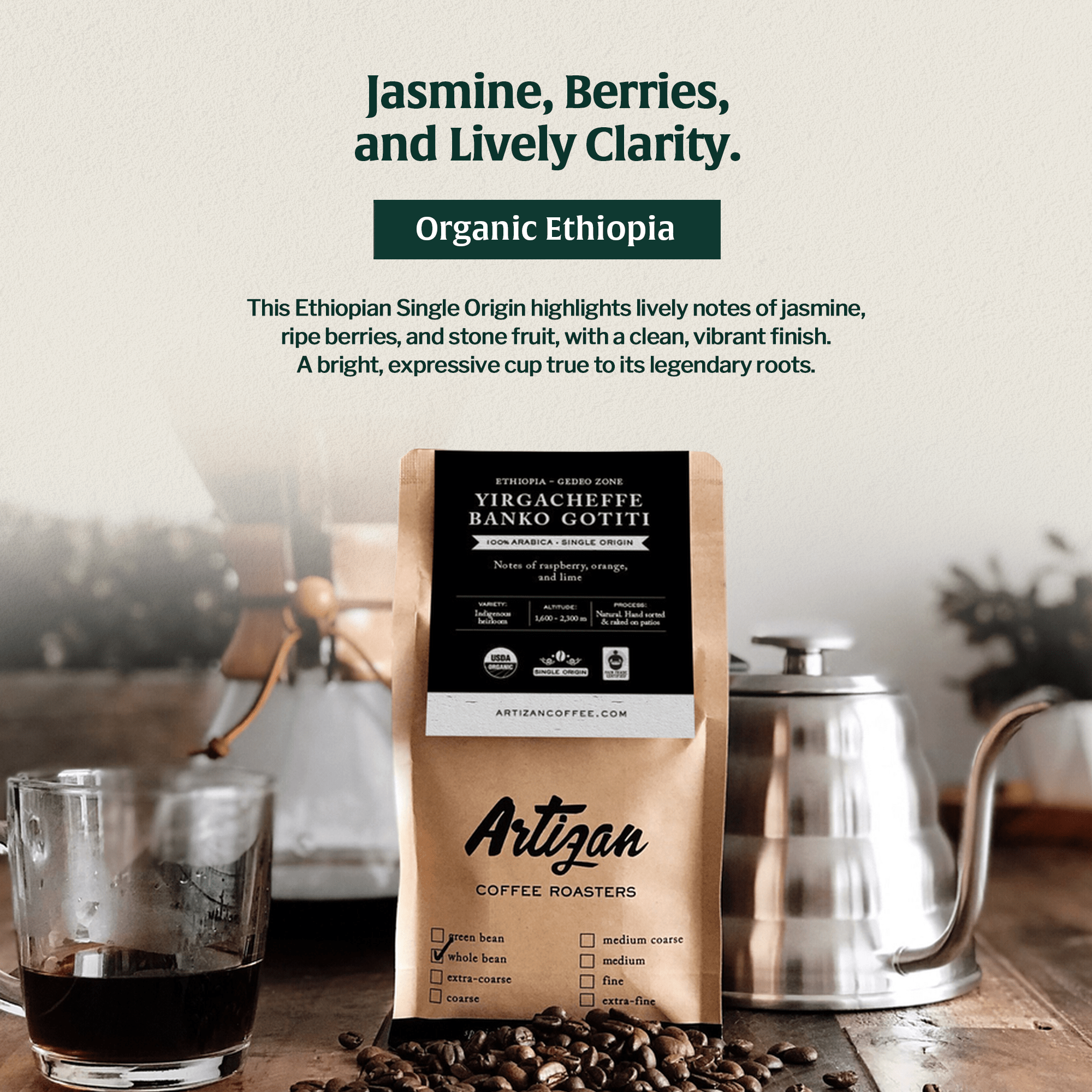 Organic Ethiopian - Beans & Ground | Altohaus