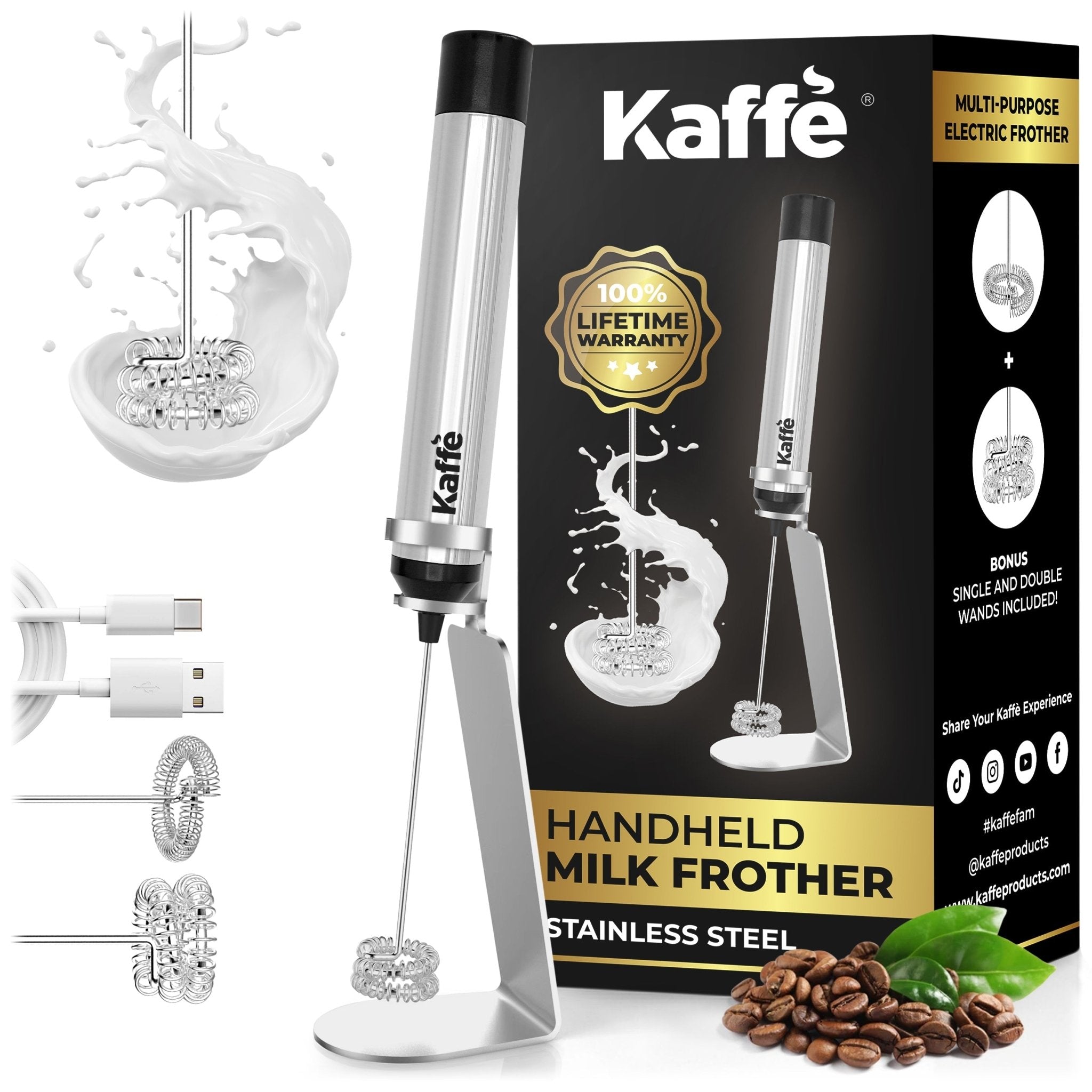 Handheld Milk Frother (USB Rechargeable), KF6022 - Milk Frothers | Altohaus