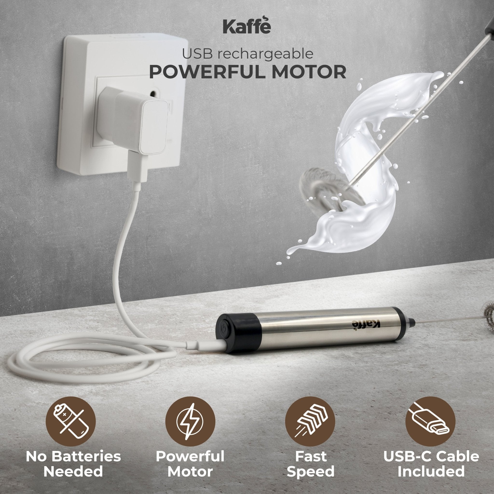 Handheld Milk Frother (USB Rechargeable), KF6022NS - Milk Frothers | Altohaus