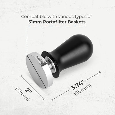 Espresso Tamper with Spring, 51mm, KFCT02 - 51 - Espresso Tools | Altohaus