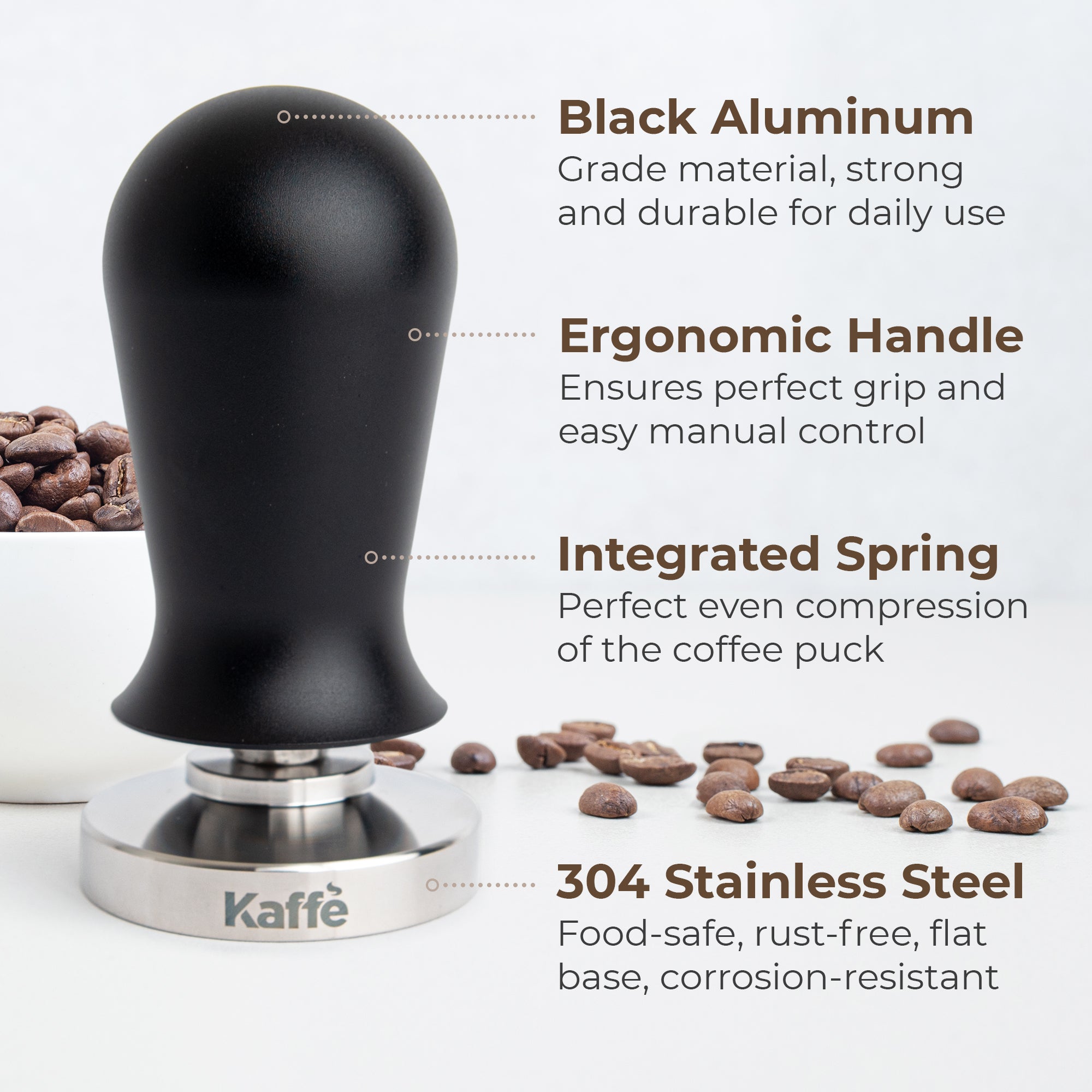 Espresso Tamper with Spring, 54mm, KFCT02 - 54 - Espresso Tools | Altohaus