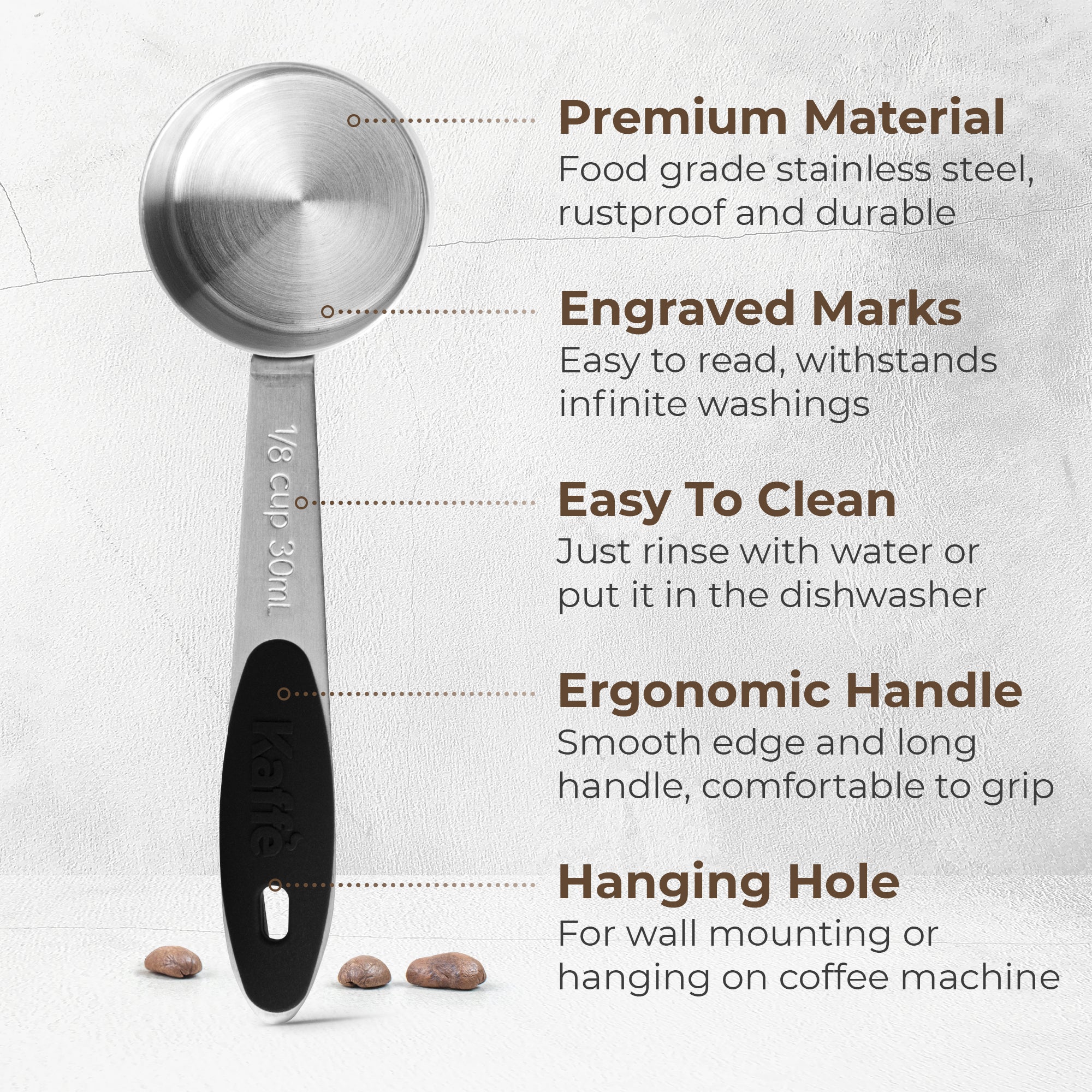 Coffee Measuring Spoon (1/8 cup), KFMS01 - Accessories | Altohaus