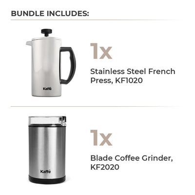 French Press Essentials Bundle, Stainless Steel - Bundles | Altohaus