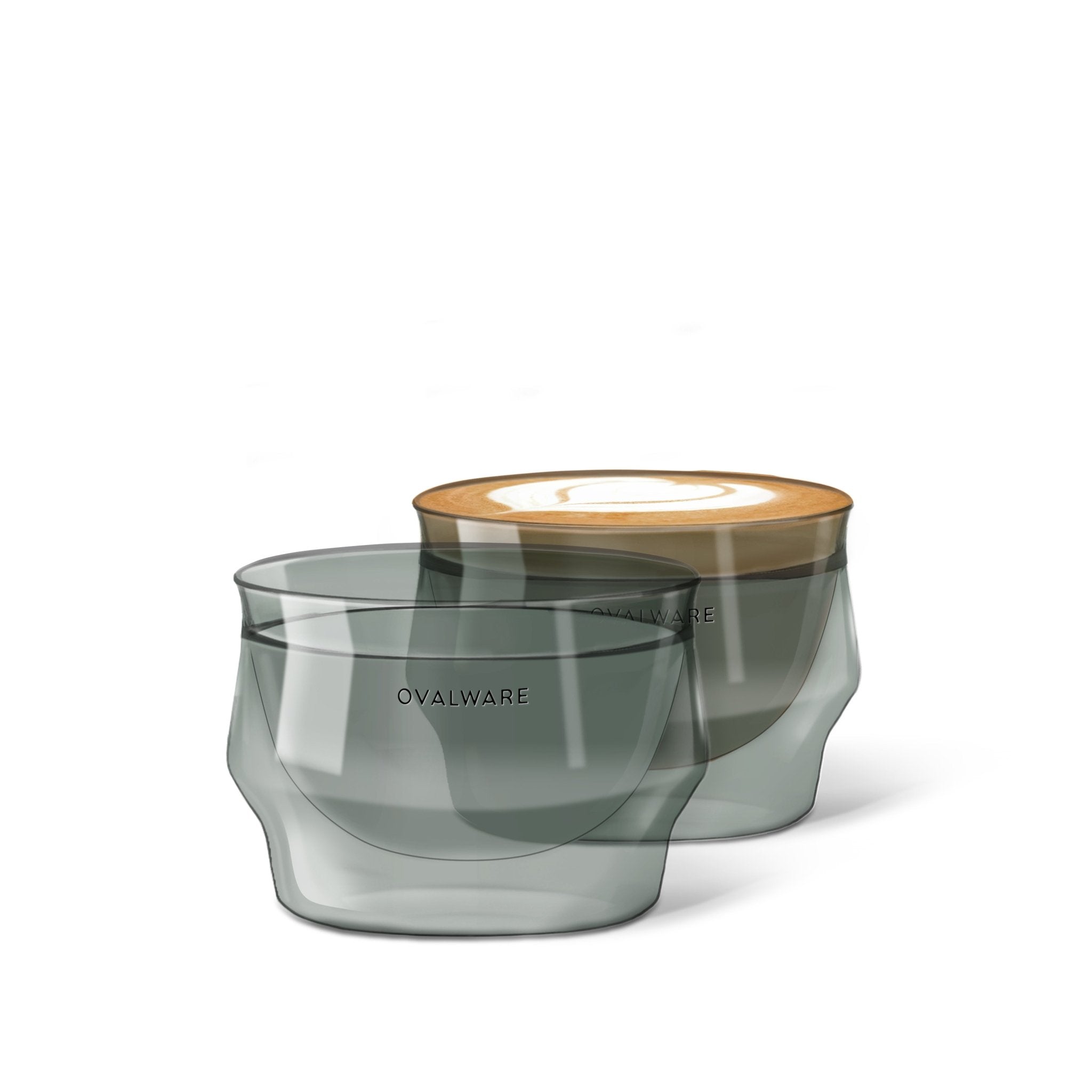 Ovalware Latte Master Glass - 250ml/8.5oz (Set of 2) - Cups & Drinkware | Altohaus