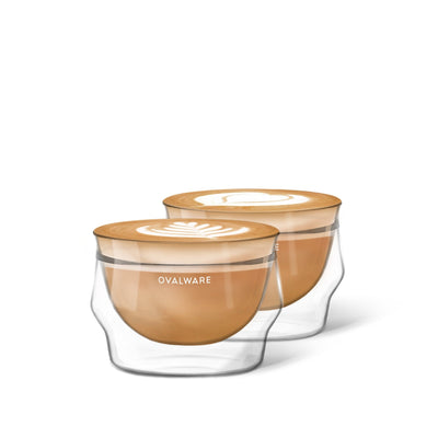 Ovalware Latte Master Glass - 250ml/8.5oz (Set of 2) - Cups & Drinkware | Altohaus