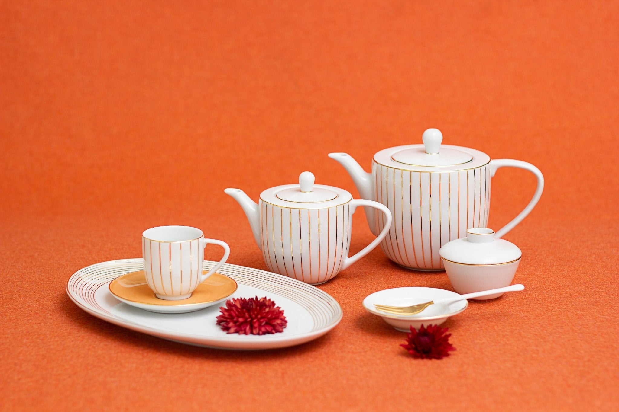 Golden Orbit Espresso Cup + Saucer (Set of 4) - Cups & Drinkware | Altohaus