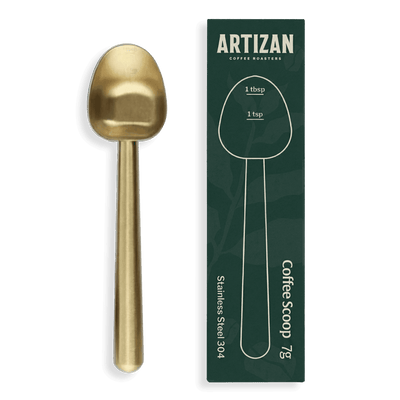 Artizan Coffee 1 Tbsp Coffee Measuring Scoop, Stainless Steel Copper Scoop for Ground Coffee, Beans, Tea & More - 7g, 17 cm Long Handle - Barista Tools | Altohaus