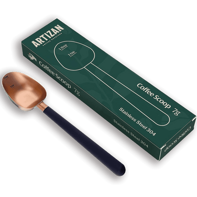 Artizan Coffee 1 Tbsp Coffee Measuring Scoop, Stainless Steel Copper Scoop for Ground Coffee, Beans, Tea & More - 7g, 17 cm Long Handle - Barista Tools | Altohaus