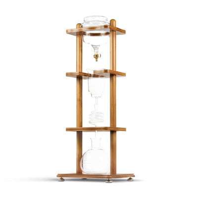 Yama Glass Cold Brew Tower – Bamboo Straight Frame – 6–8 Cup (32 oz) - Cold - Brewer | Altohaus