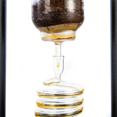 Yama Glass Cold Brew Tower – Black Straight Frame – 6–8 Cup (32 oz) - Cold - Brewer | Altohaus