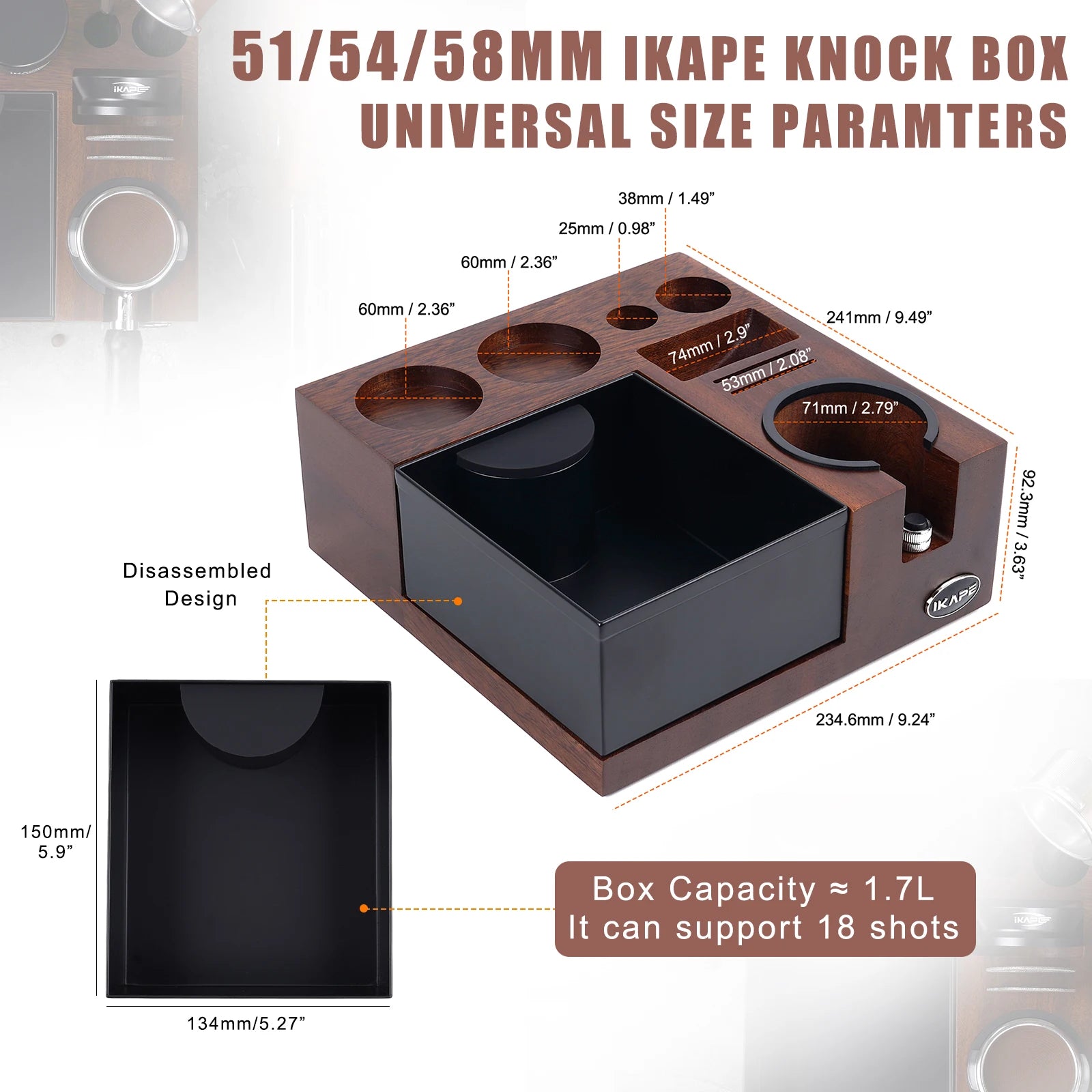 V5 Espresso Knock Box & Organizer - Accessories | Altohaus