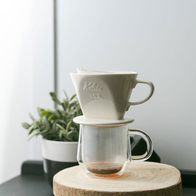 Kalita Style 102 Ceramic Coffee Dripper - White - Pour - Over Dripper | Altohaus
