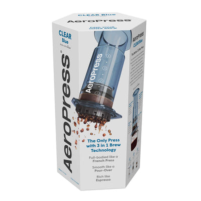 AeroPress Clear Coffee Maker - Blue - Coffee Brewer | Altohaus