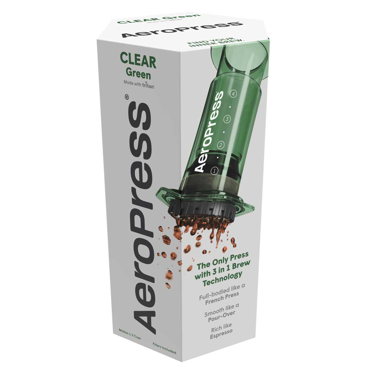 AeroPress Clear Coffee Maker - Green - Coffee Brewer | Altohaus