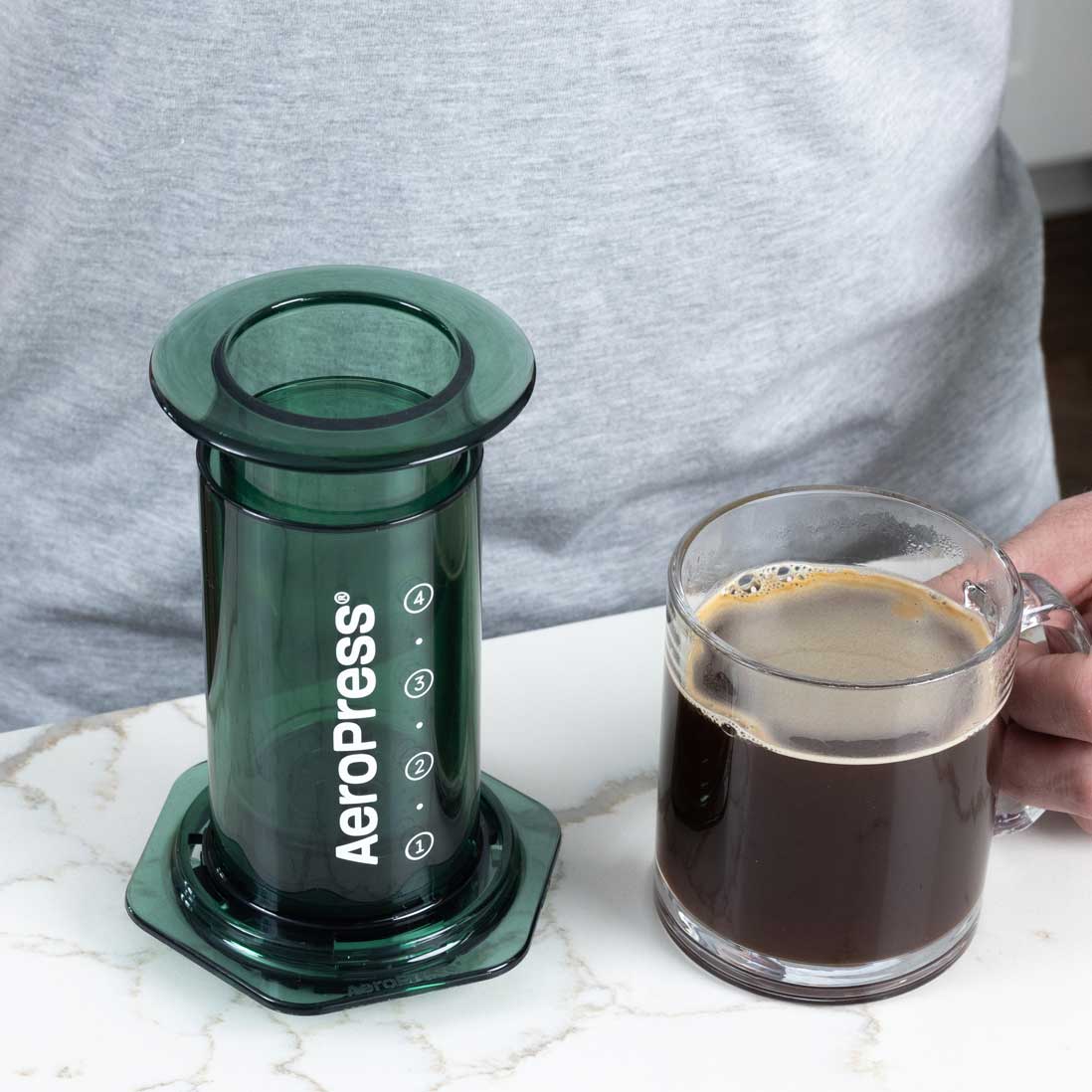 AeroPress Clear Coffee Maker - Green - Coffee Brewer | Altohaus