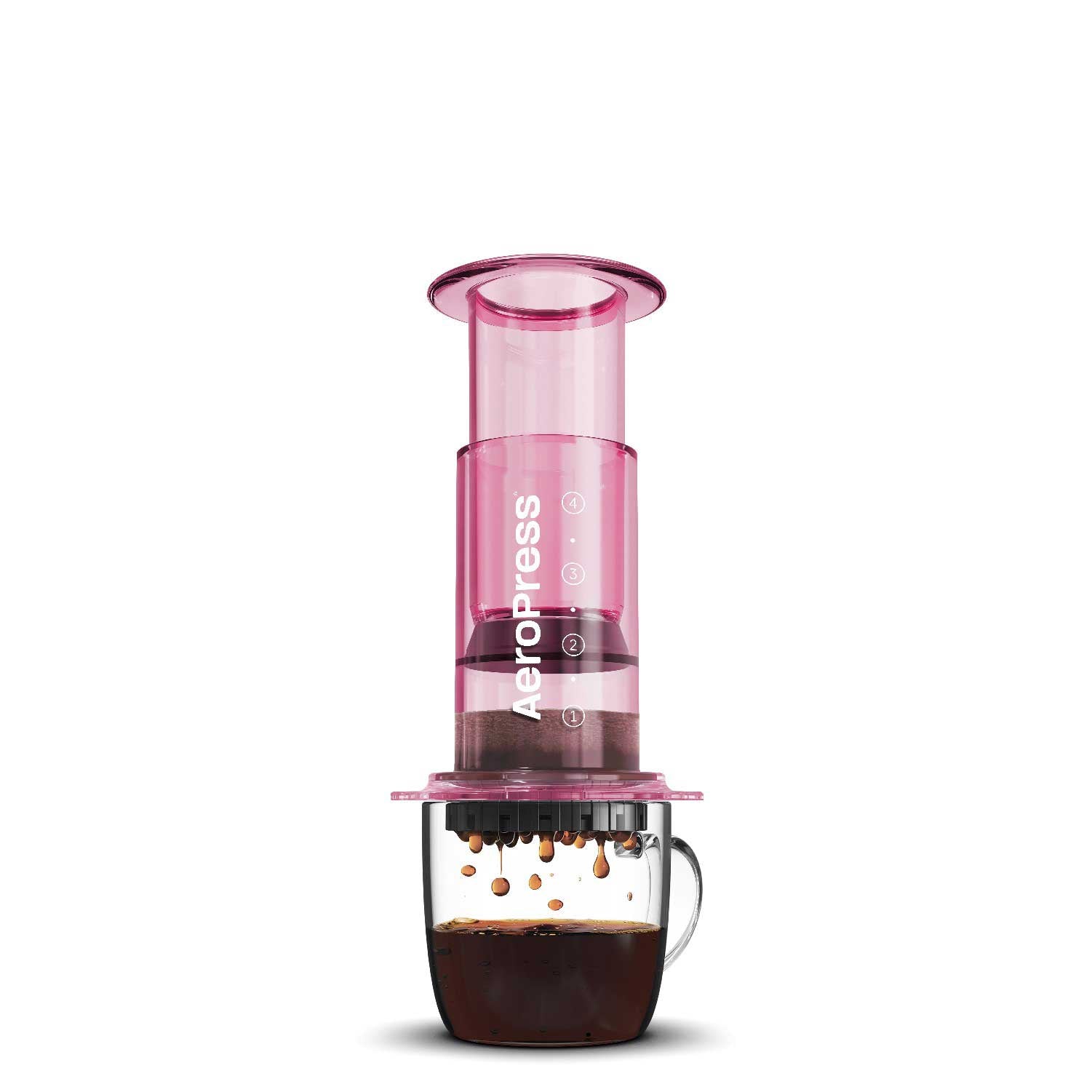 AeroPress Clear Coffee Maker - Pink - Coffee Brewer | Altohaus