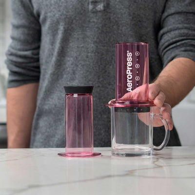 AeroPress Clear Coffee Maker - Pink - Coffee Brewer | Altohaus