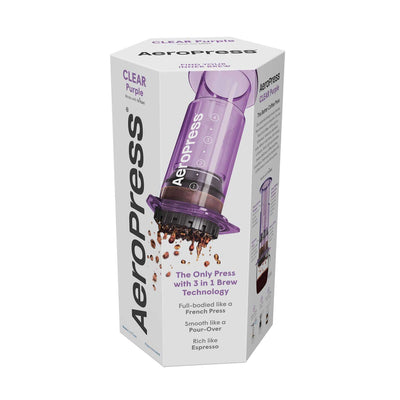 AeroPress Clear Coffee Maker - Purple - Coffee Brewer | Altohaus